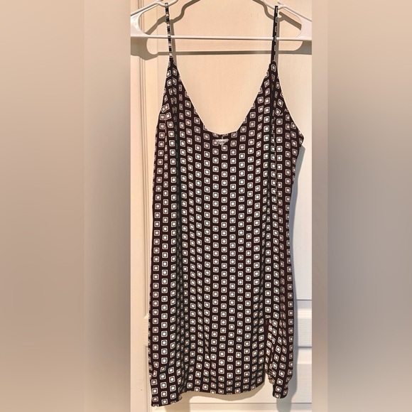 Reformation Marlowe Front Slit Mini Slip Dress Palladio Geometric Print ZB1 - Picture 2 of 8